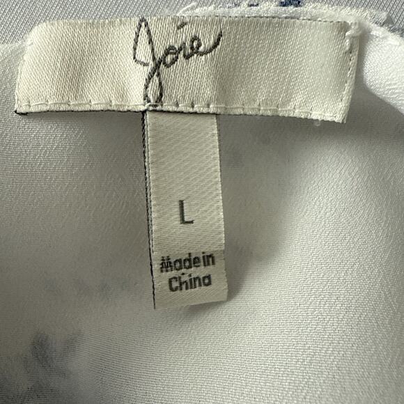 Joie Womens L Boho 100% Silk Blue Floral Sheer Lined Halter Romper Beach Cottage - Picture 5 of 12